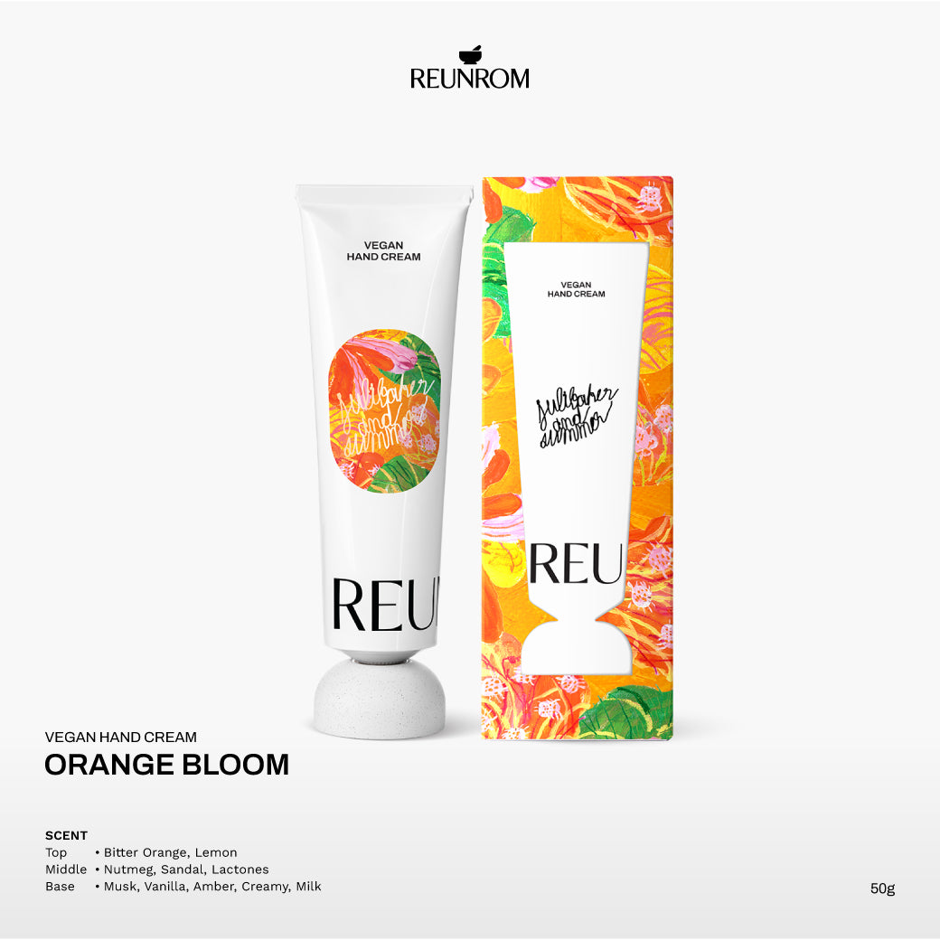 Reunrom Vegan Hand & Nail Cream 50g. (Orange Bloom)