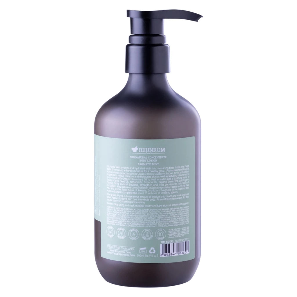 Reunrom 98% Natural Concentrate Body Lotion 500ml Aromatic Mint